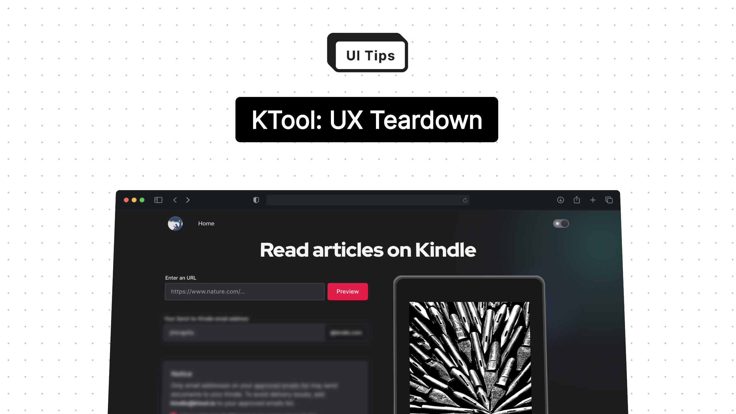 KTool UX Teardown